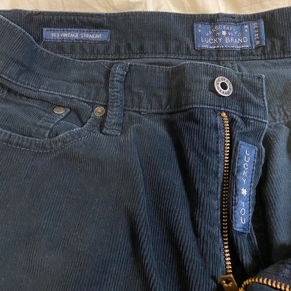 Lucky Brand 363 Vtg Straight Blue Cord Pants sz 34 - Picture 5 of 8